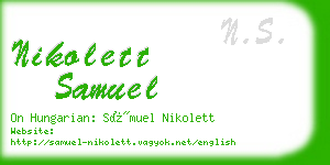 nikolett samuel business card